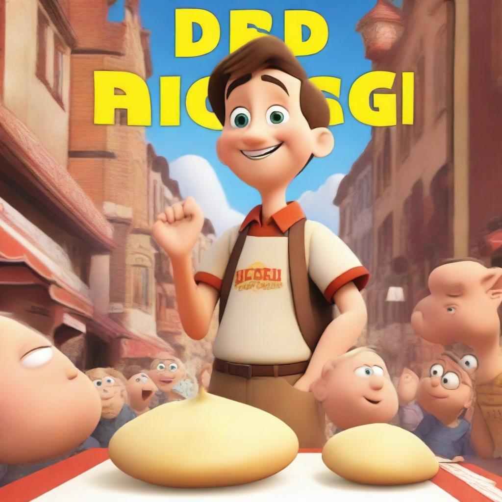 A movie poster for a film titled 'Ded and Big Pierogi' featuring a young boy who lives in Poland and uses Discord