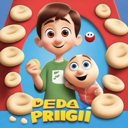 A movie poster for a film titled 'Ded and Big Pierogi' featuring a young boy who lives in Poland and uses Discord