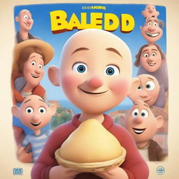 A movie poster for a film titled 'Bald Ded and Big Pierogi Journey' featuring a young boy who lives in Poland and uses Discord