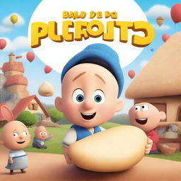 A movie poster for a film titled 'Bald Ded and Big Pierogi Journey' featuring a young boy who lives in Poland and uses Discord