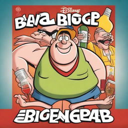 A goofy movie poster for a film titled 'Bald Ded and Big Vodka Journey' featuring a skinhead who lives in Poland