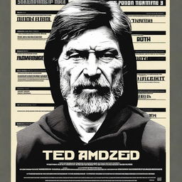 A movie poster for a film about Ted Kaczynski, also known as the Unabomber