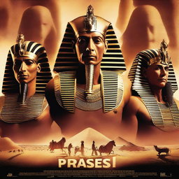 A detailed movie poster featuring Pharaoh Ramses II played by Charles Dance at the age of 70 in the top half