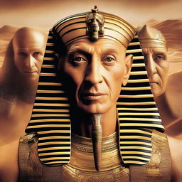 A detailed movie poster featuring Pharaoh Ramses II played by Charles Dance at the age of 70 in the top half