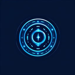 Futuristic 'Max Gaming' logo with electric blue stylized text on a dark background, featuring an abstract digital circuit board design and encased within a circular boundary.