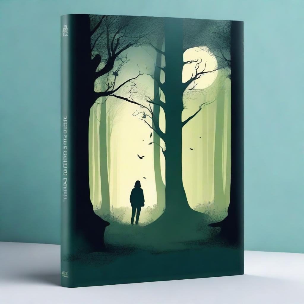 Create a captivating book cover featuring a mysterious forest with a hidden path, illuminated by soft moonlight