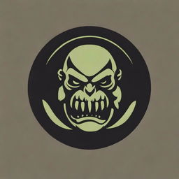 Create an emblem for a large clan of chaotic fat orcs for a Dungeons and Dragons 5e game