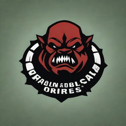 Create an emblem for a large clan of chaotic obese orcs for a Dungeons and Dragons 5e game