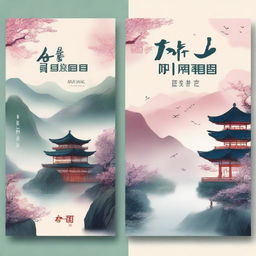 Create a cover for a Xianxia novel titled '羽衣常带烟霞色'