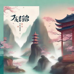 Create a cover for a Xianxia novel titled '羽衣常带烟霞色'