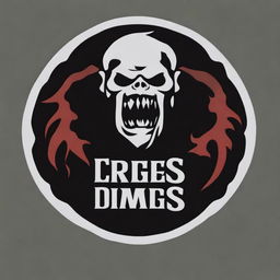 Create an emblem for a large clan of chaotic obese orcs for a Dungeons and Dragons 5e game