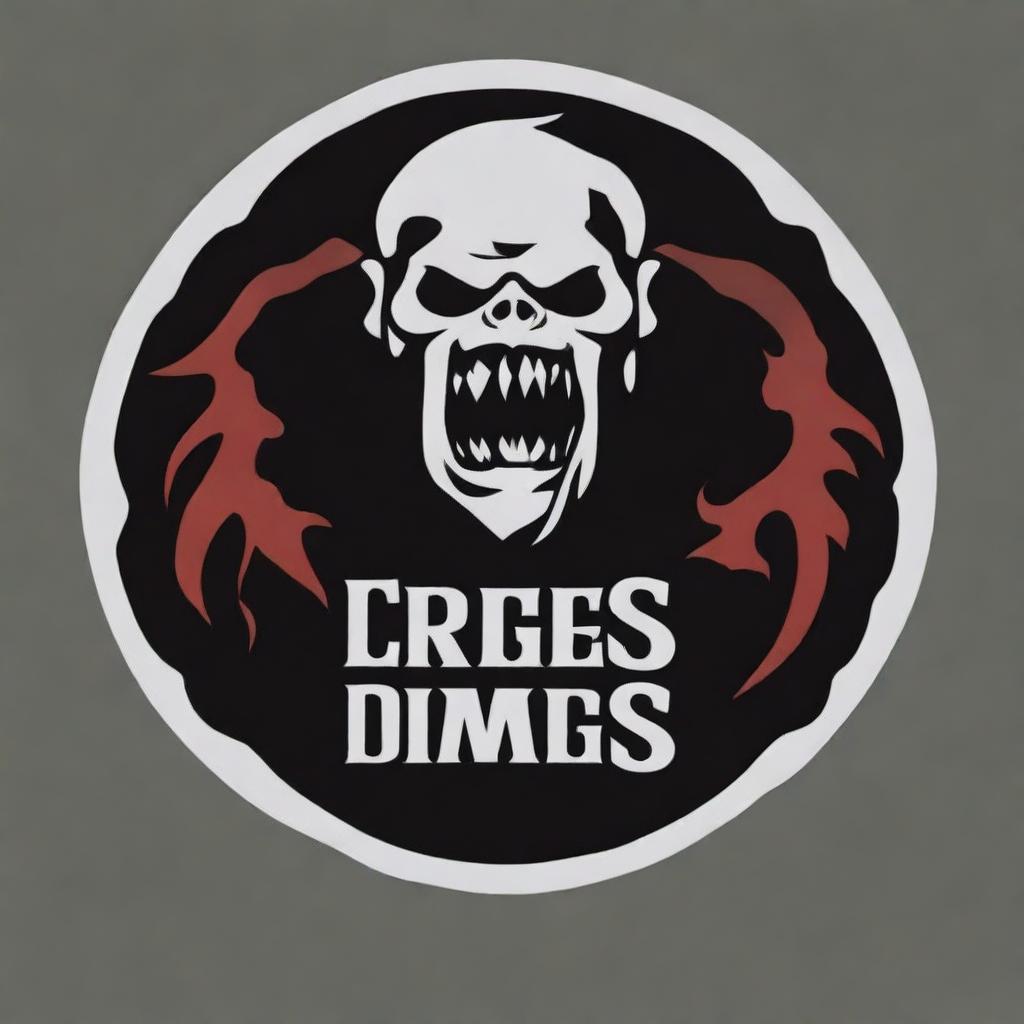 Create an emblem for a large clan of chaotic obese orcs for a Dungeons and Dragons 5e game