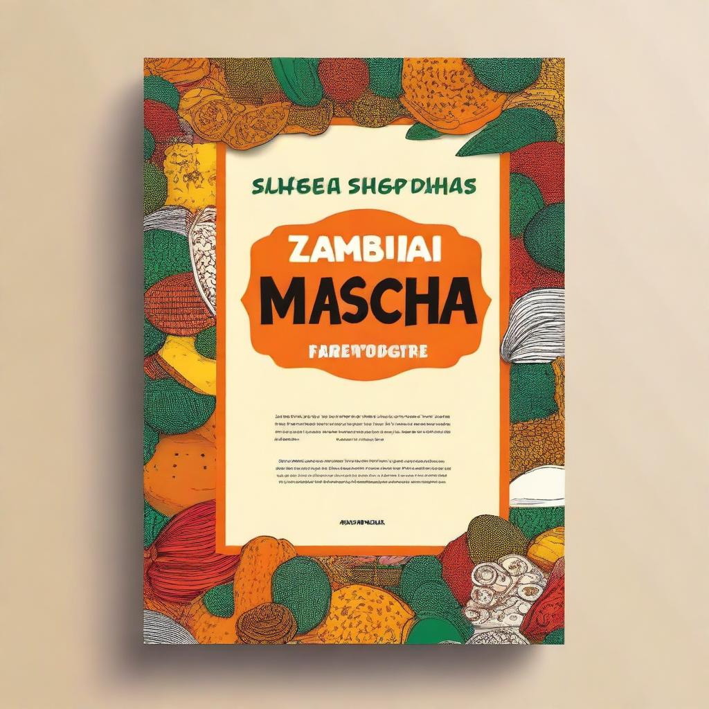 Create an e-book cover for a Zambian traditional food recipe book