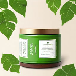 Create a label for a Moringa hair cream product