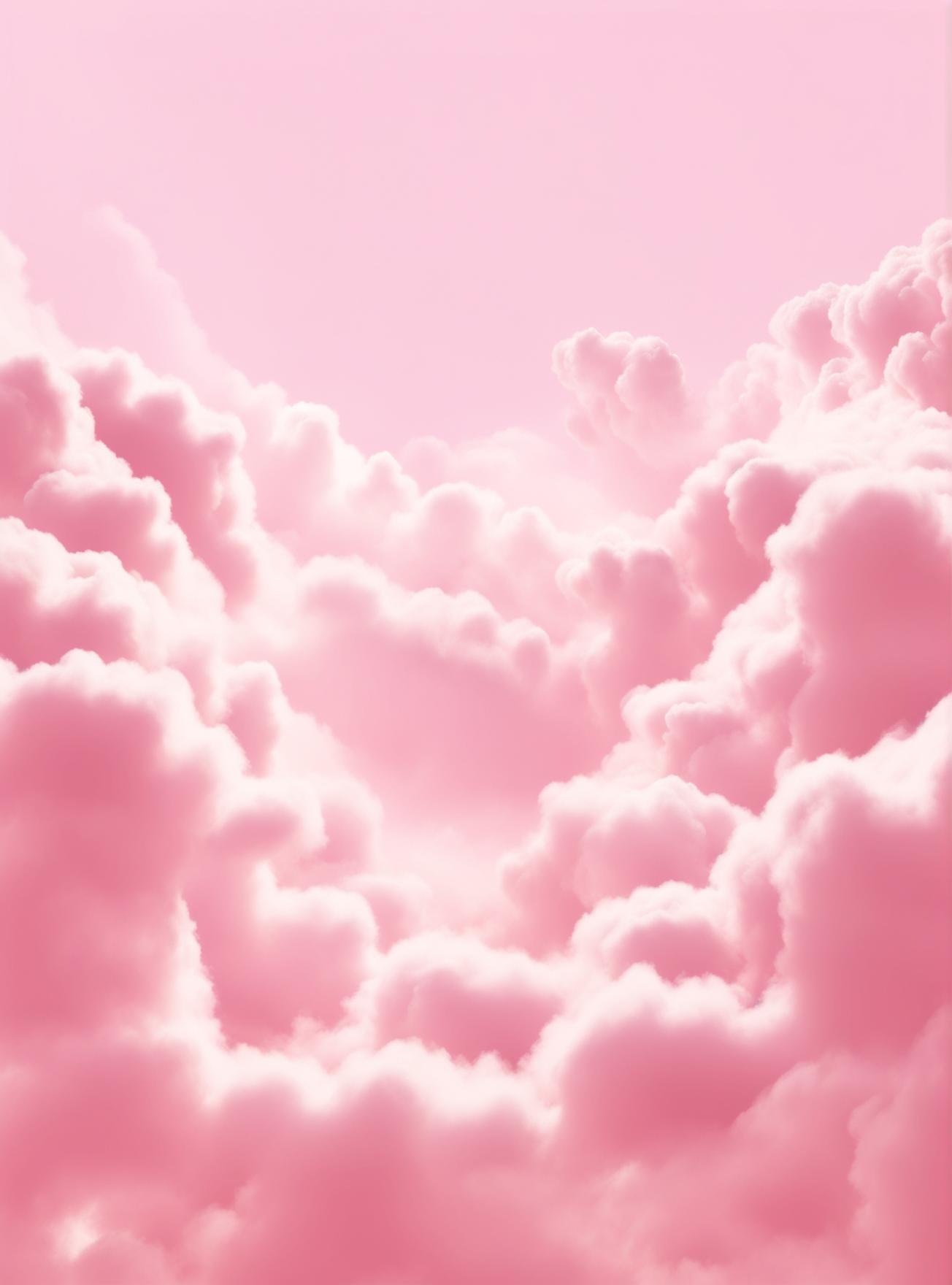 A beautiful wallpaper design with a light pink cloudy background.