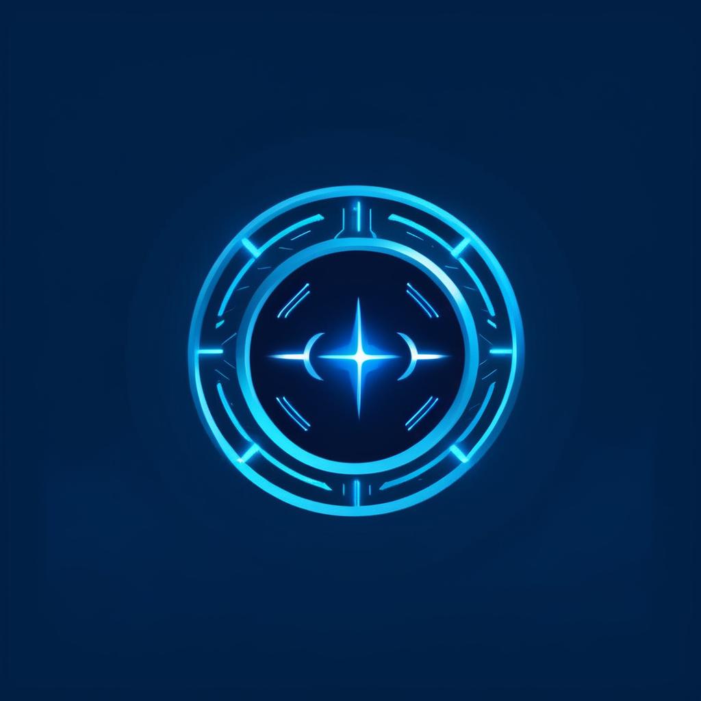 Futuristic 'Max Gaming' logo with electric blue stylized text on a dark background, featuring an abstract digital circuit board design and encased within a circular boundary.