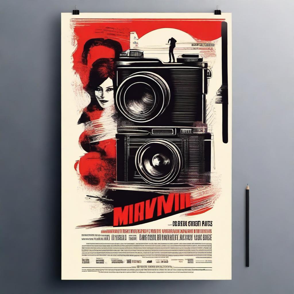 Create a feature film poster with a dynamic and eye-catching design