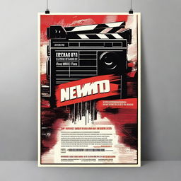 Create a feature film poster with a dynamic and eye-catching design