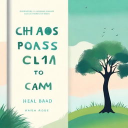 Create a book cover with the title 'Chaos to Calm' and subtitle 'Heal Your Past, Build New Habits, and Find Peace' by author Fai Abadi