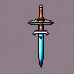 A pixel art image of a sword