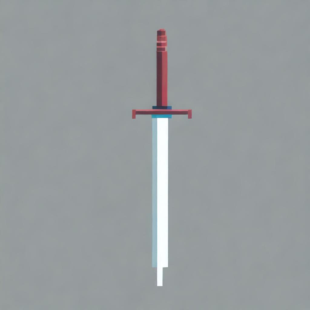 A simple pixel art sword with a basic design