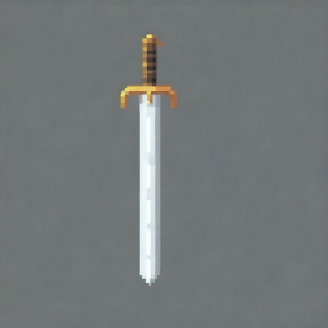 A simple pixel art sword with a basic design