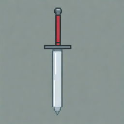 A simple pixel art sword with a basic design