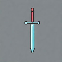 A simple pixel art sword with a basic design