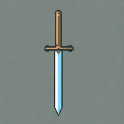 A pixel art sword with a basic design