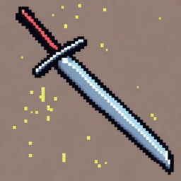 A 2D flat pixel art image of a sword