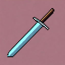 A 2D flat pixel art image of a sword