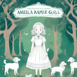 Design a book cover for "Amelia the Invisible Girl and the Inhabitants of Girzon Forest