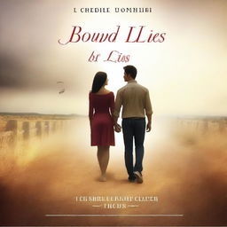 Create a captivating book cover for a romance novel titled 'Bound by Lies' by Debbie Cash