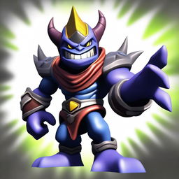 Create an image featuring Kaos, the main antagonist from the Skylanders series