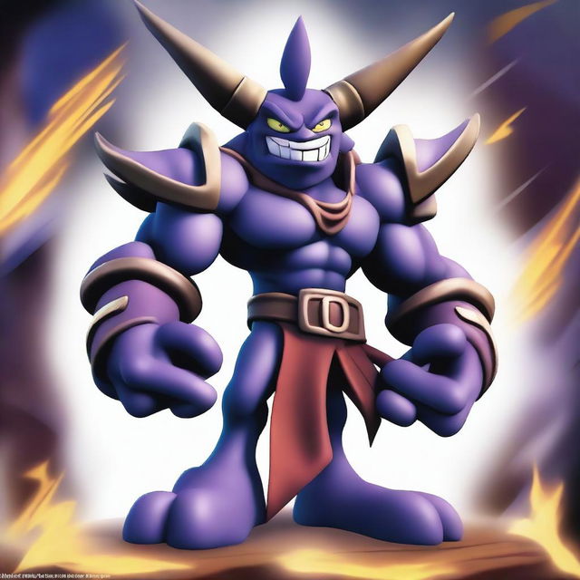 Create an image featuring Kaos, the main antagonist from the Skylanders series