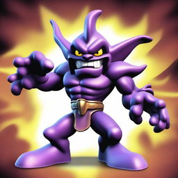 Create an image featuring Kaos, the main antagonist from the Skylanders series