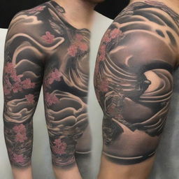 Create a detailed samurai tattoo design