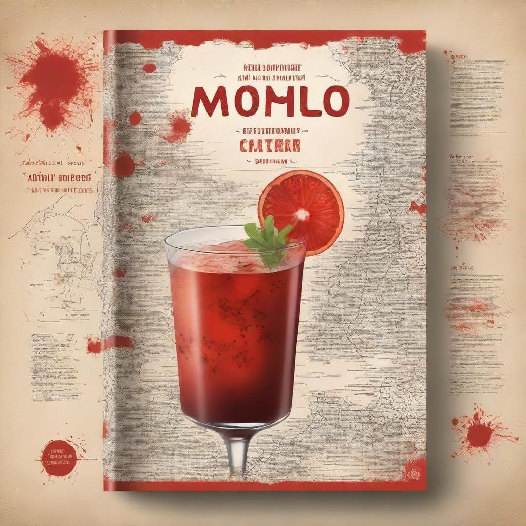 A book cover featuring a blood-red cocktail drink, a detailed map of Boracay, and zombies in the background