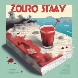 A book cover featuring a blood-red cocktail drink, a detailed map of Boracay, and zombies in the background