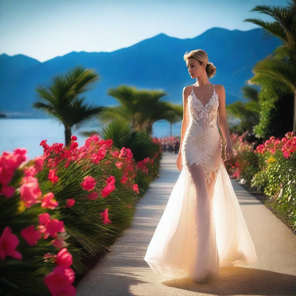 A fashion show on the Promenade de Montreux titled 'Elegance on the Swiss Riviera'