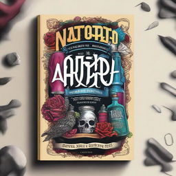 A book cover design focused on content creation for tattoo artists