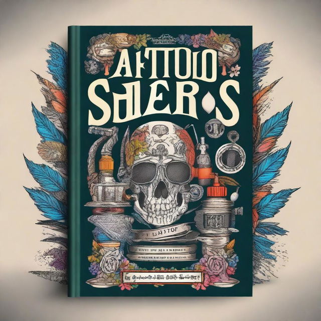 A book cover design focused on content creation for tattoo artists