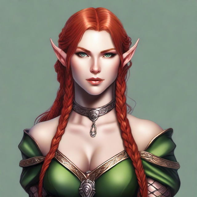 Mas, disguised as a half-elf rogue, stands at 5'5" with a lithe, athletic frame and flawless, light golden skin that shimmers subtly in the light