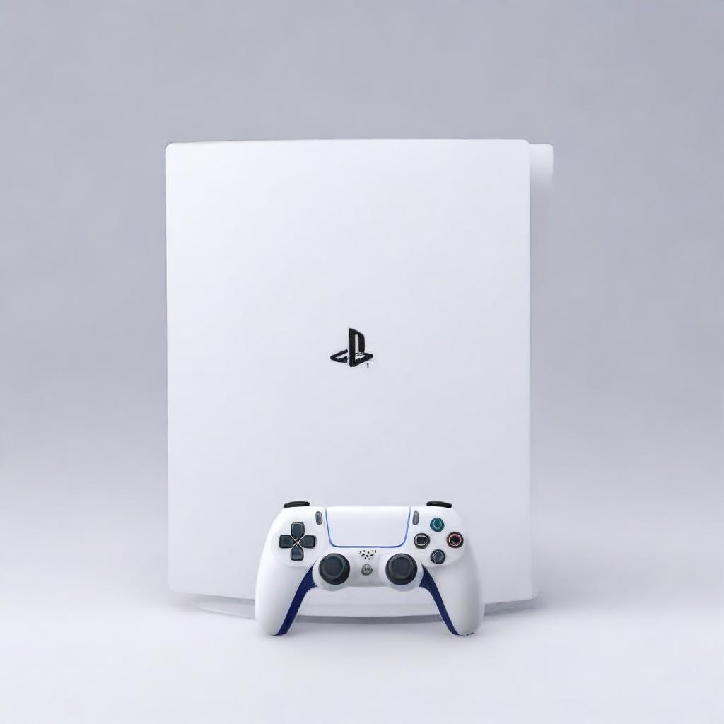 Crear un banner web atractivo y moderno para publicitar la venta de la consola PlayStation 5 Slim 1TB blanca con DualSense (modelo 9577171) por un precio de venta público (PVP) de 499€