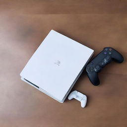 Crear un banner web atractivo y moderno para publicitar la venta de la consola PlayStation 5 Slim 1TB blanca con DualSense (modelo 9577171) por un precio de venta público (PVP) de 499€