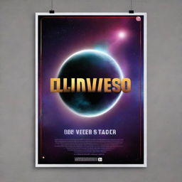 Create a poster that reads 'El Universo Tachlor'