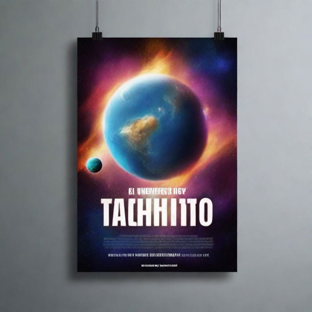 Create a poster that reads 'El Universo Tachlor'