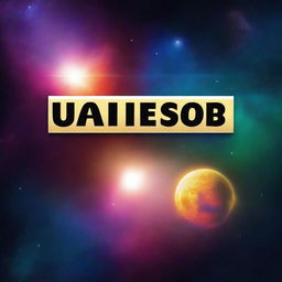 Create a poster that reads 'El Universo Tachlor'