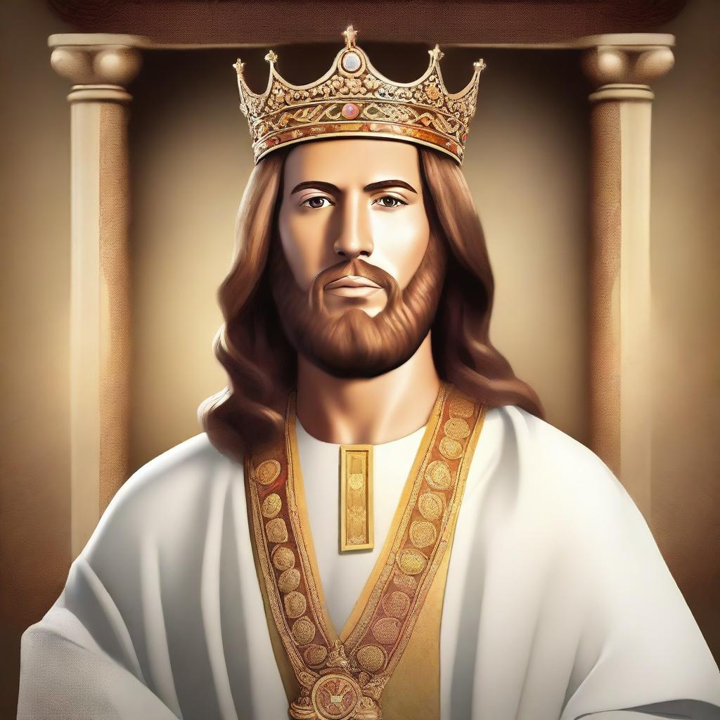 Create a poster featuring David, the King of Israel