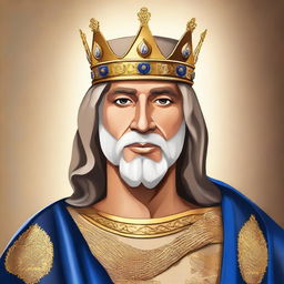 Create a poster featuring David, the King of Israel